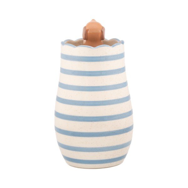 Бяла ваза от доломит (височина 18,5 cm) Peeking Sausage Dog – Sass & Belle-image-4