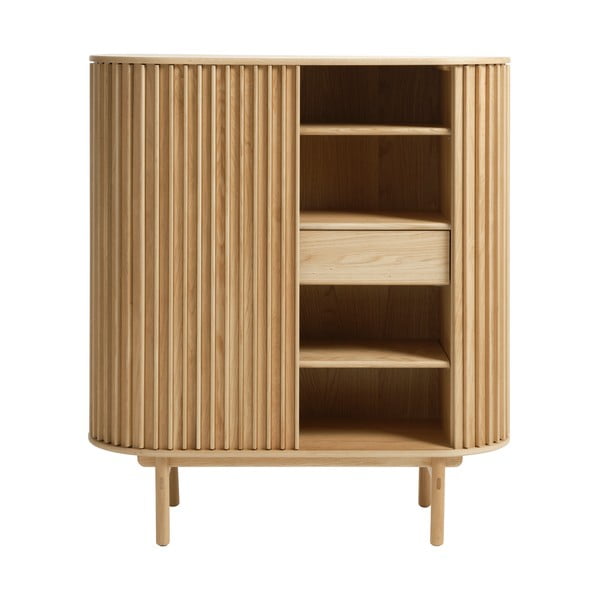 Шкаф от дъб в естествен цвят 110x125 cm Carno - Unique Furniture-image-4