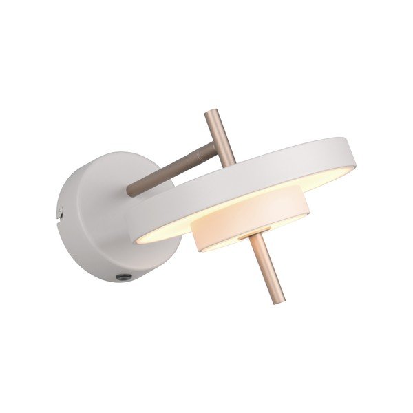 LED стенна лампа с огъваща се структура/затъмняваща се в цвят слонова кост ø 20 cm Keaton – Trio-image-4