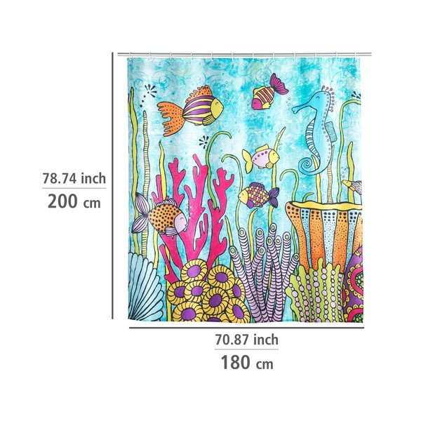 Завеса за душ 180x200 cm Rollin'Art Ocean Life - Wenko-image-3