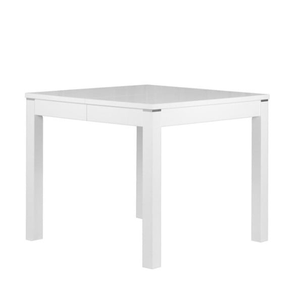 Lesklý bílý rozkládací jídelní stůl Durbas Style Eric, délka až 270 cm