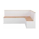 Бяла променлива ъглова пейка, изработена от масивна борова дървесина Silas - Støraa