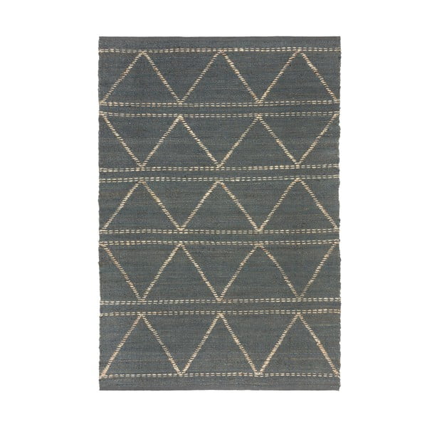 Син килим от юта , 160 x 230 cm Rhombi - Flair Rugs