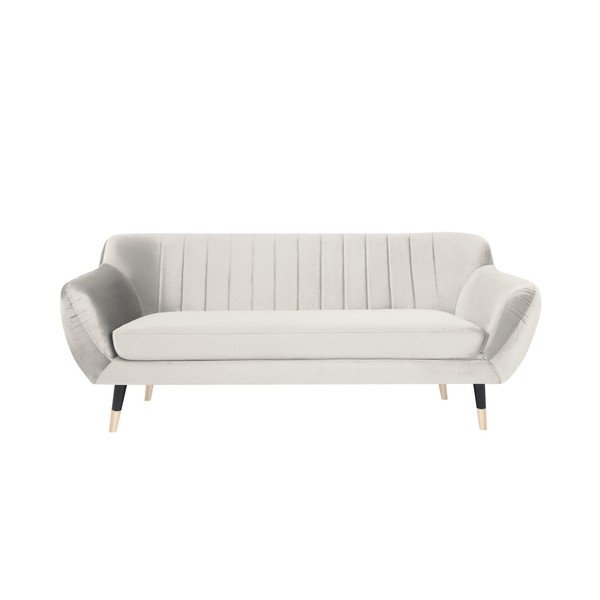 Кремав диван с черни крачета Mazzini Sofas Benito, 188 cm