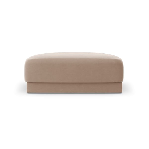 Бежова кадифена табуретка Miley - Micadoni Home-image-3