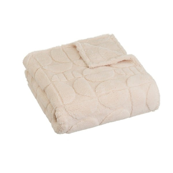Бежово одеяло от микроплюш 130x160 cm Mid Century – Casa Selección