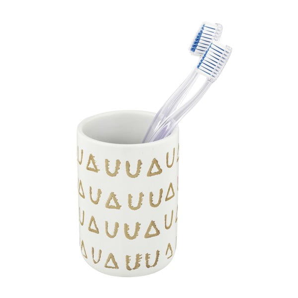 Бежова керамична чаша за четки за зъби Avila - Wenko-image-2