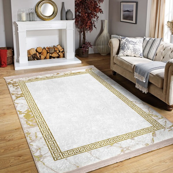 Килим в бяло и златисто 80x200 cm - Mila Home-image-2