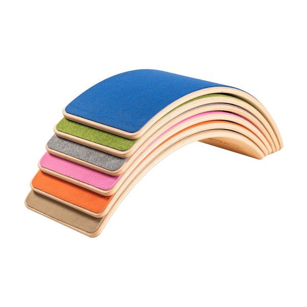 Бежова/естествена балансираща дъска от масивен бор 80x30x18 cm Montessori – Meowbaby-image-2