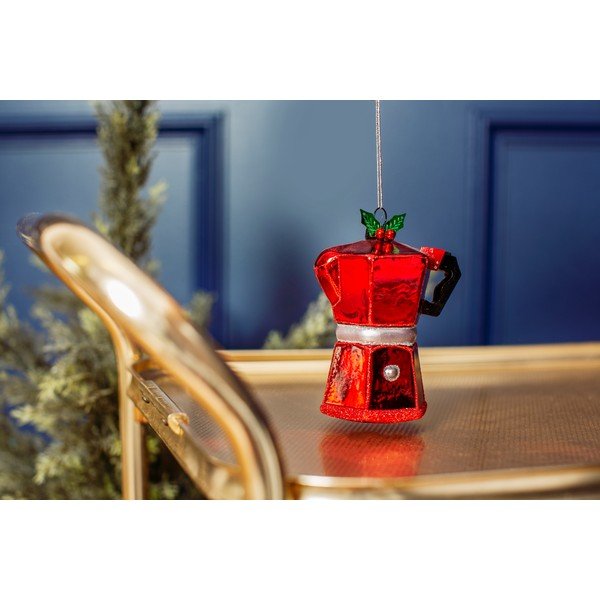 Стъклена коледна украса Coffee Pot – Sass & Belle-image-1