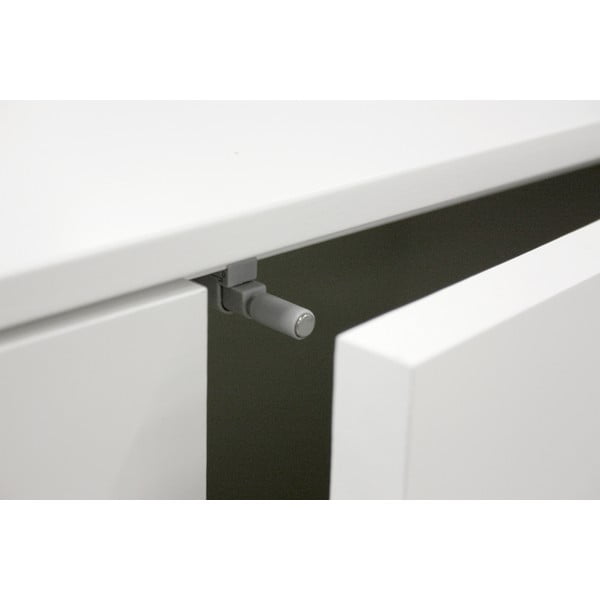 Бял скрин с четири врати и дъбови крака , 92 x 138 cm Patch - Tenzo-image-1