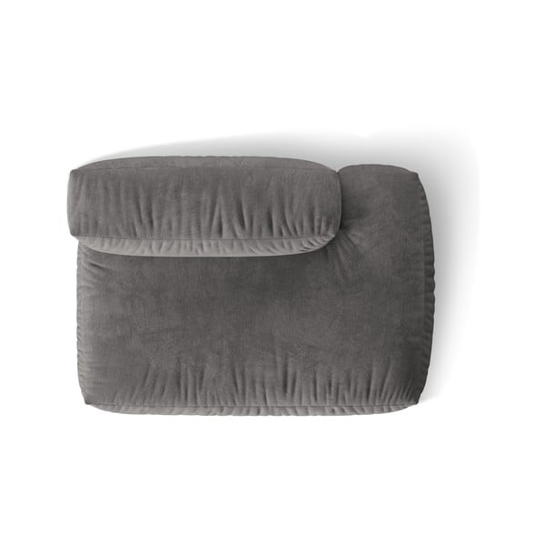 Сив кадифен модул за диван (десен ъгъл) Martina – Micadoni -image-3