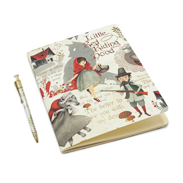 Тетрадка с химикалка 64 страници формат A5 Little Red Riding Hood - Kartos