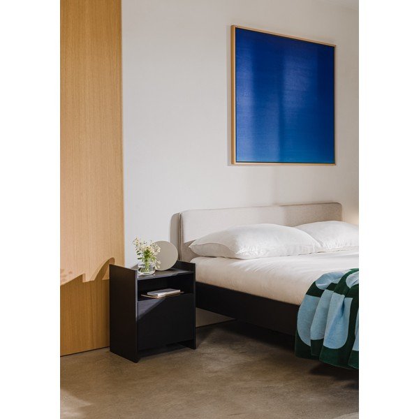 Черно нощно шкафче с рафтове Toopt – noo.ma-image-4