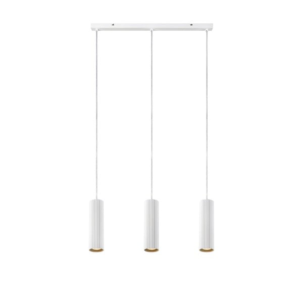 Бяла висяща лампа с метален абажур 68x7 cm Costilla - Markslöjd