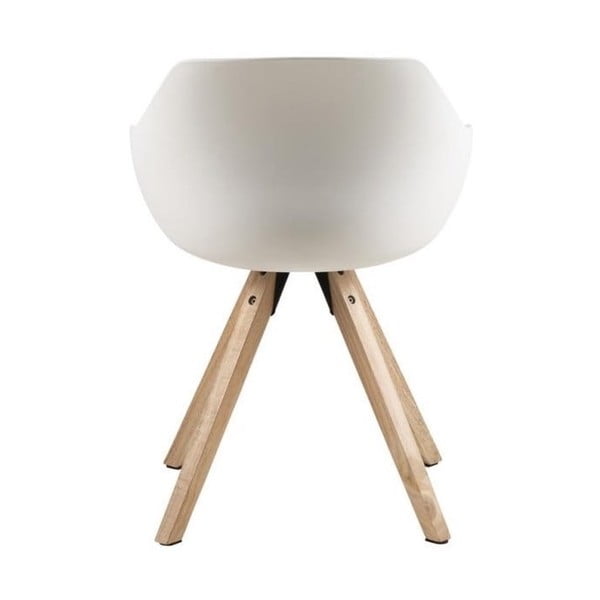 Бели/сиви тапицирани трапезни столове в комплект с подлакътници 2 бр. Tina – Actona-image-3