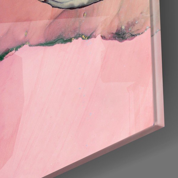 Картина от стъкло Rose Marble Pattern, 110 x 70 cm Pink Marble - Insigne-image-2