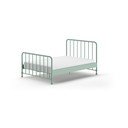 Зелено метално единично легло с решетка 140x200 cm BRONXX - Vipack