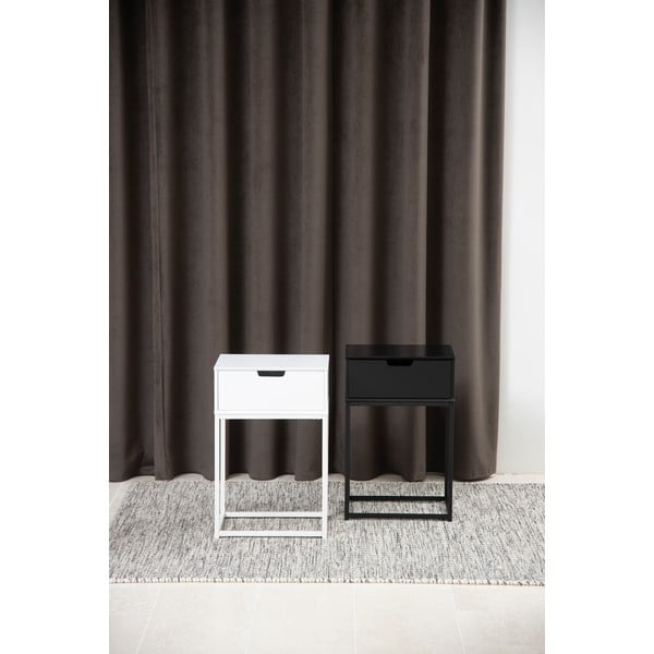 Черно нощно шкафче Mitra - Actona-image-2