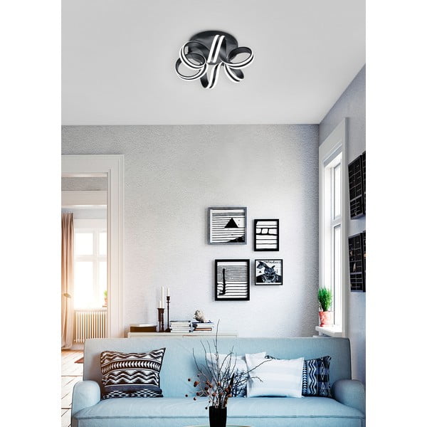 Черно LED осветително тяло за таван Carrera – Trio-image-1