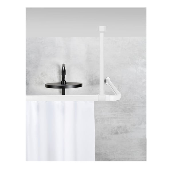 Бяла таванна скоба за душ завеса Era – Wenko-image-1