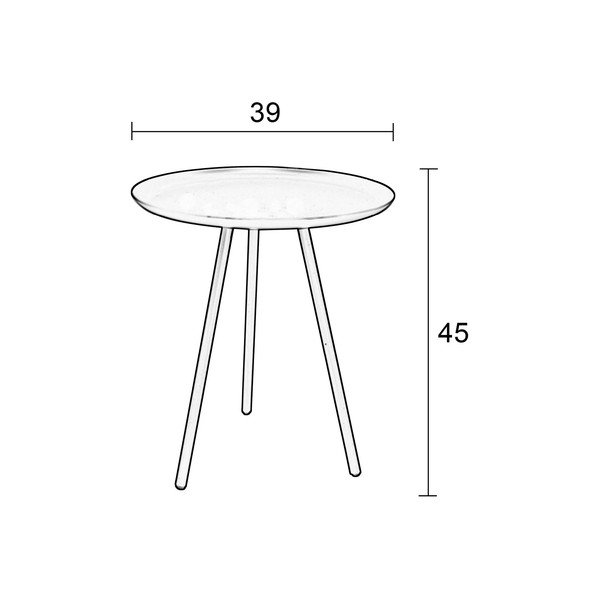 Бяла масичка за кафе Frost - White Label-image-3