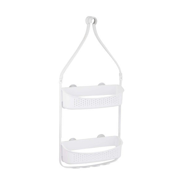 Висящ пластмасов рафт за баня в матово бял цвят Vesper – douceur d'intérieur