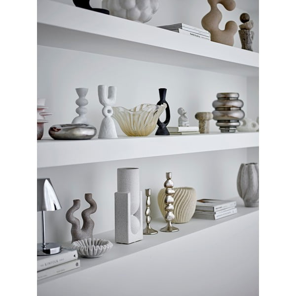 Стъклена ръчно изработена ваза в сребрист цвят (височина 24 cm) Zorya – Bloomingville-image-2