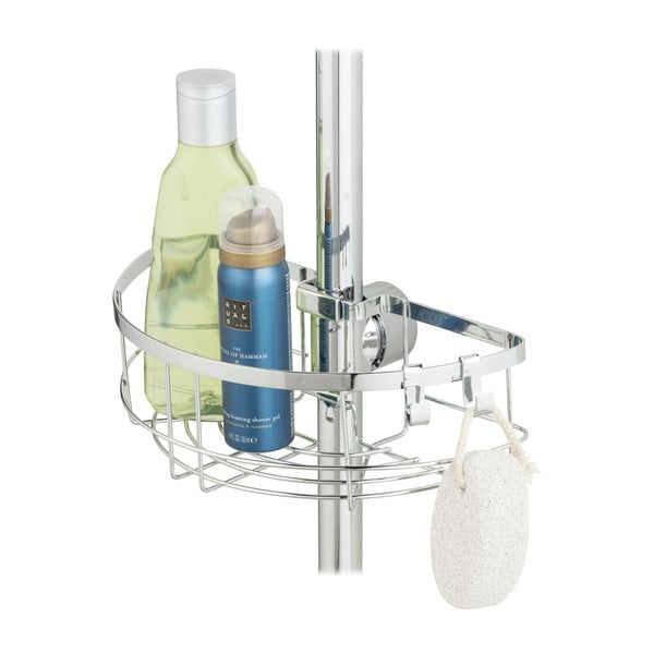 Самоносеща етажерка за баня от неръждаема стомана в сребрист цвят Floresta - Wenko-image-4