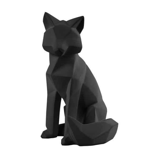 Матовочерна статуетка на лисица, височина 26 см Origami - PT LIVING