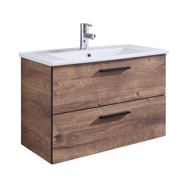 Кафяв висящ шкаф в дъбов декор без мивка 71x51 cm Set 374 - Pelipal-image-2