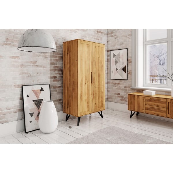 Дъбов гардероб 91x185 cm Golo - The Beds-image-4