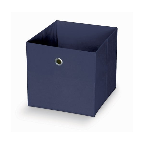 Тъмносиня кутия за съхранение Камък, 30 x 30 cm Cube - Domopak