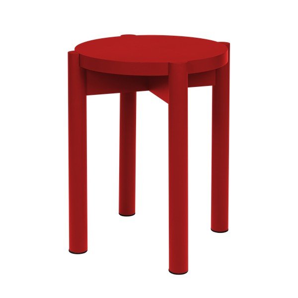 Червен  стол от масивен бук Hopp – noo.ma