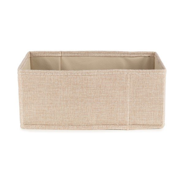 Бежова текстилна кутия за съхранение 28x12x12 cm Sandy – Compactor-image-4