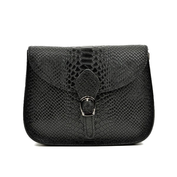 Черна кожена чанта Roberta - Luisa Vannini