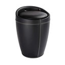 Черен кош за пране и табуретка в едно Linen Look, 20 л Candy - Wenko