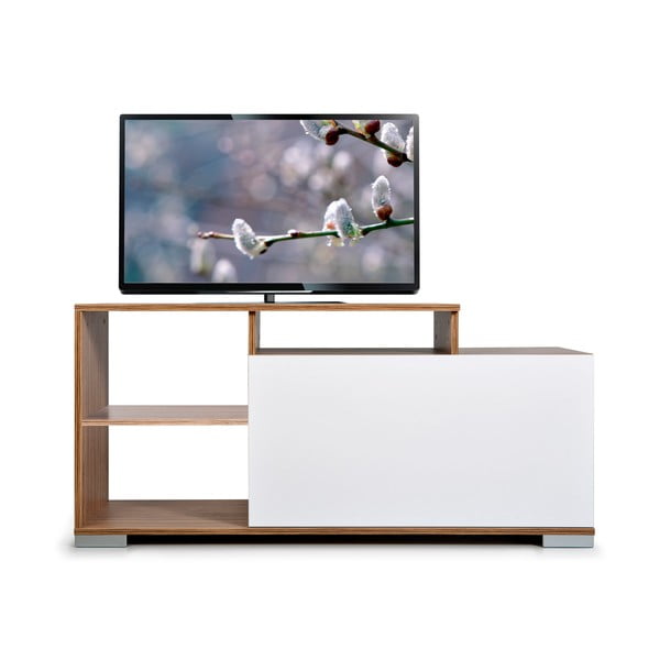 Televizní stolek Nesta, bílý/samba