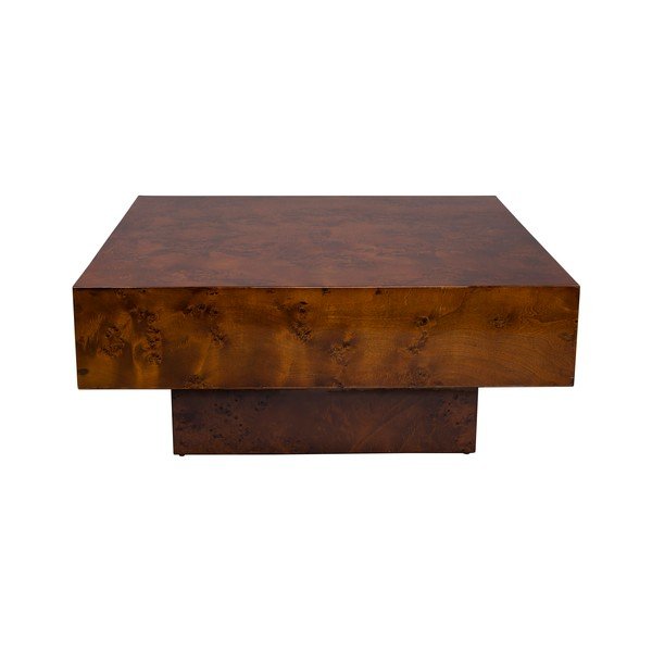 Масичка за кафе от декор от орех в тъмно естествен цвят 90x90 cm Quinn – Dutchbone