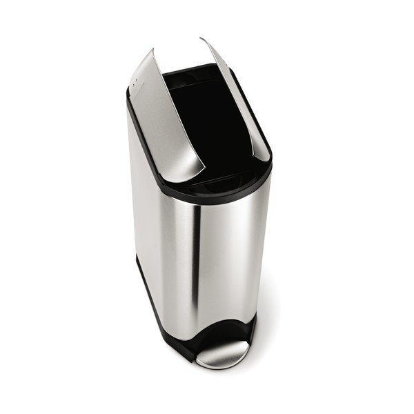 Stříbrný matný pedálový koš simplehuman Butterfly, 45 l-image-2