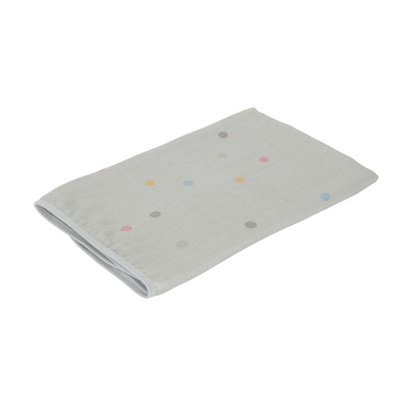 Сива муселинова бебешка кърпа Dots, 90 x 90 cm - Kindsgut