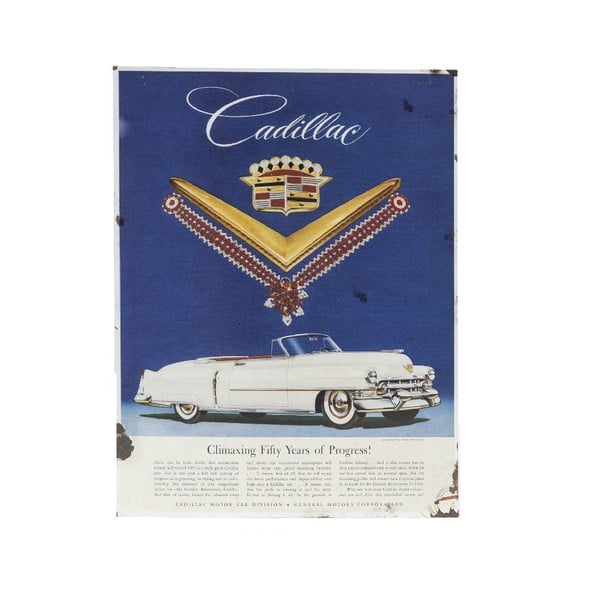 Nástěnná cedule Novita Cadillac, 30 x 40 cm