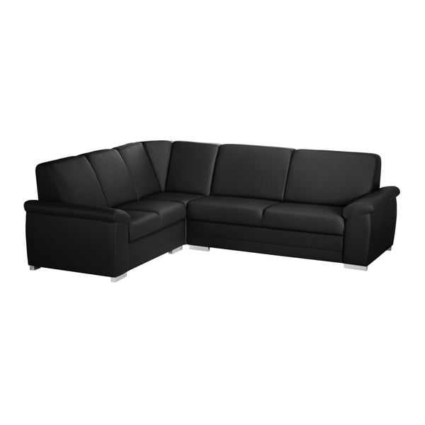 Черен диван Bossi Medium, ляв ъгъл - Florenzzi