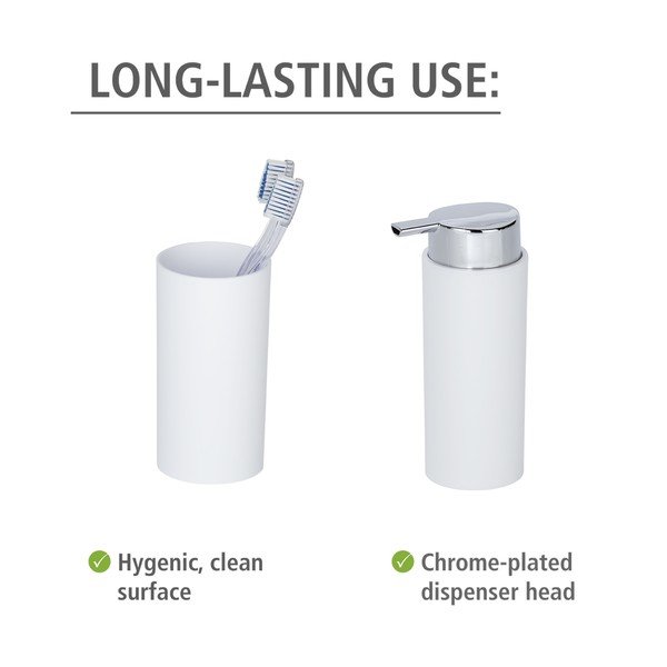 Бял пластмасов комплект аксесоари за баня Calvo – Wenko-image-4