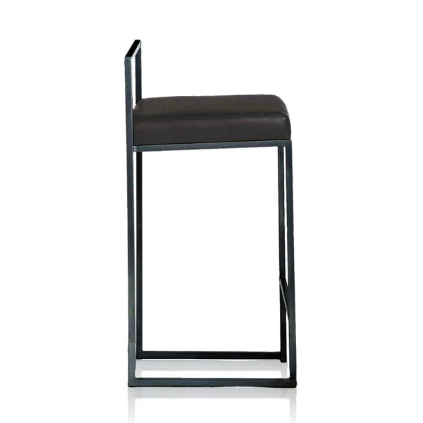 Черен бар стол от имитация на кожа (височина на седалката 65 cm) Dodo – Tomasucci-image-2