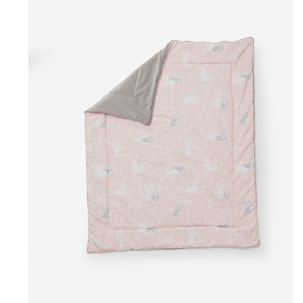 Розово бебешко одеяло , 100 x 80 cm Bunnies - Pinio
