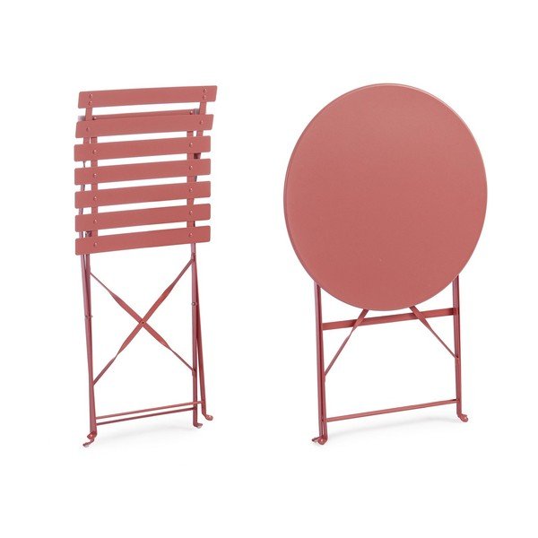 Теракотен стоманен градински комплект за хранене за 2 Austin – Bizzotto-image-3