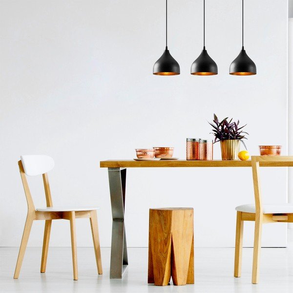 Черно висящо осветително тяло с метален абажур Tattoo – Opviq lights-image-1