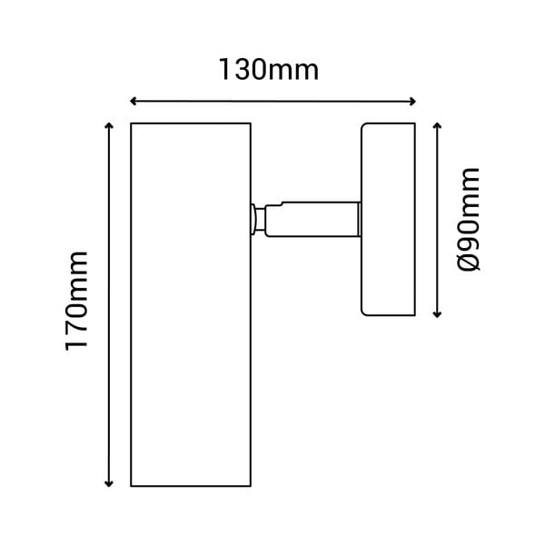 Черна стенна лампа, височина 17 cm Milan - SULION-image-4