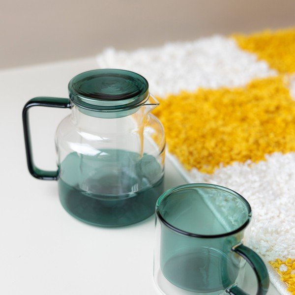 Зелен стъклен чайник 950 ml Liv – ONA-image-1